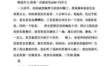 第一次做家务作文