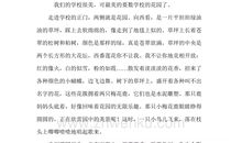 校园一角作文600字