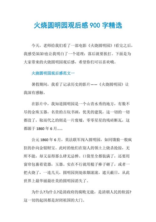 看完后烧圆明园