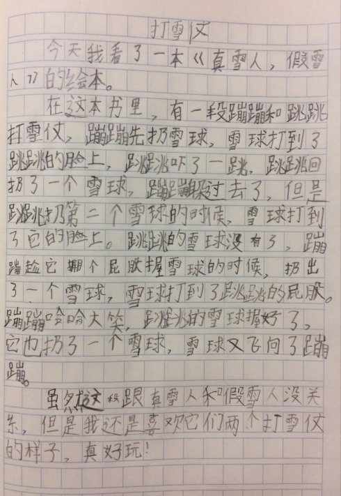 雪球大战作文200字