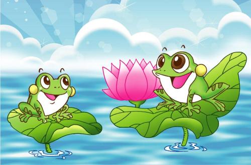 阅读后的两只青蛙