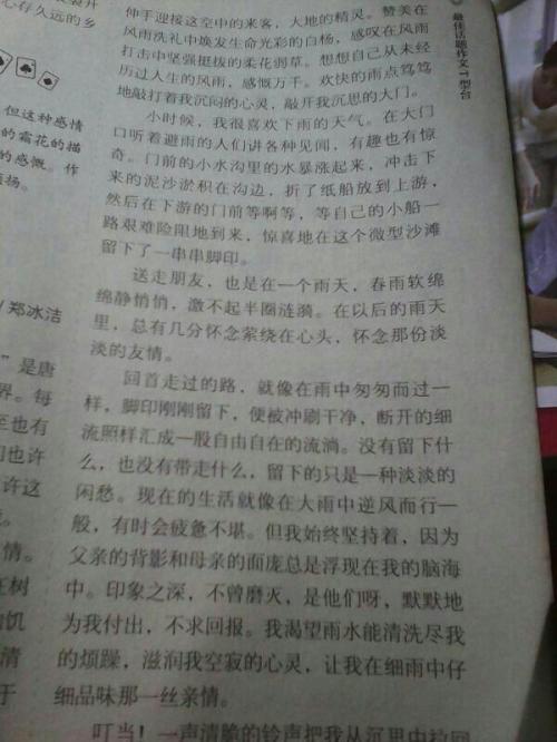 四个季节的雨作文800字