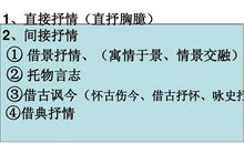 间接抒情的诗