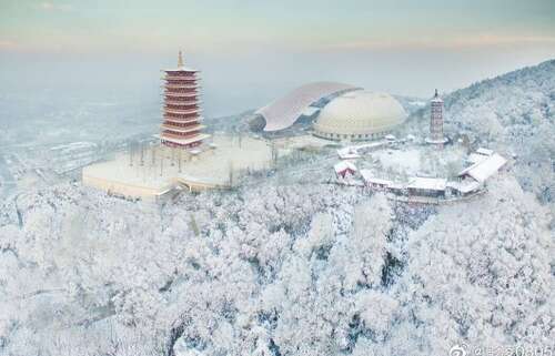 在雪中玩得开心