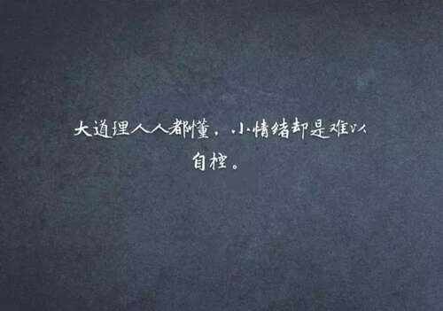 是一个衷心的经典句子