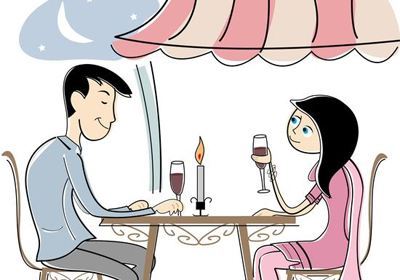 在盲目约会之后，男女短信问候1