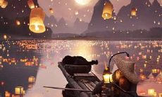 如何撰写2022年元宵节祝福语，包含孔明灯的元素？